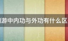 网游中内功与外功有什么区别 