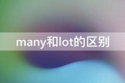 many和lot的区别 