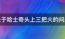 关于哈士奇头上三把火的问题 