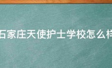 石家庄天使护士学校怎么样 