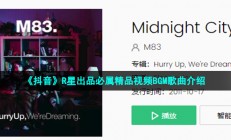 抖音R星出品必属精品视频bgm是什么歌-MidnightCity歌曲介绍