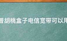 艾普胡桃盒子电信宽带可以用吗 