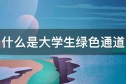 什么是大学生绿色通道 