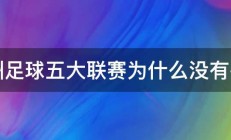 欧洲足球五大联赛为什么没有荷甲 