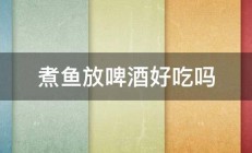 煮鱼放啤酒好吃吗 