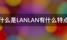 什么是LANLAN有什么特点 