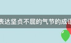 表达坚贞不屈的气节的成语 