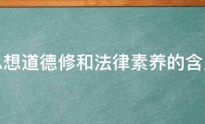 思想道德修和法律素养的含义 