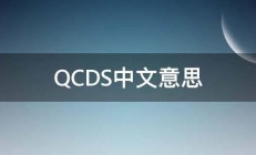 QCDS中文意思 