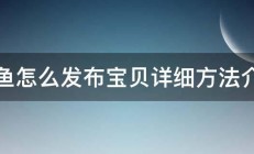 闲鱼怎么发布宝贝详细方法介绍 