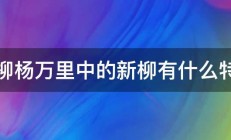 新柳杨万里中的新柳有什么特点 