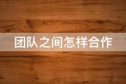 团队之间怎样合作 