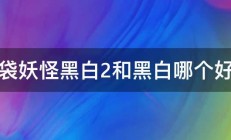 口袋妖怪黑白2和黑白哪个好玩 