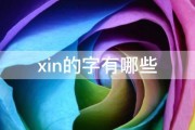 xin的字有哪些 