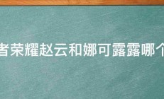 王者荣耀赵云和娜可露露哪个好 