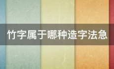 竹字属于哪种造字法急 