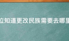 哪位知道更改民族需要去哪里办 