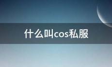 什么叫cos私服 