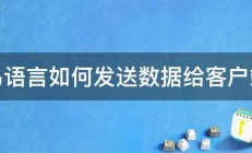 易语言如何发送数据给客户端 