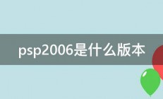 psp2006是什么版本 