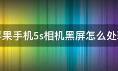 苹果手机5s相机黑屏怎么处理 