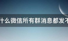 为什么微信所有群消息都发不了 