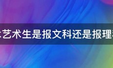 美术艺术生是报文科还是报理科好 