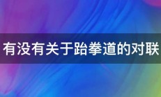 有没有关于跆拳道的对联 