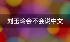 刘玉玲会不会说中文 