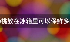 杨桃放在冰箱里可以保鲜多久 