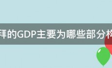 迪拜的GDP主要为哪些部分构成 