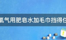 氯气用肥皂水加毛巾挡得住 