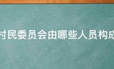 村民委员会由哪些人员构成 