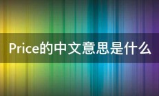 Price的中文意思是什么 