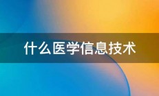 什么医学信息技术 