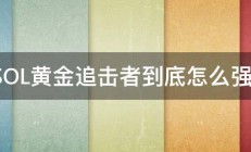 CSOL黄金追击者到底怎么强化 