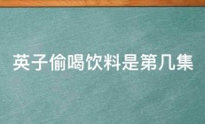 英子偷喝饮料是第几集 