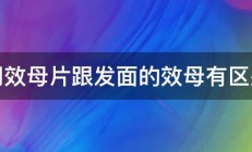 医用效母片跟发面的效母有区别吗 