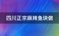 四川正宗麻辣鱼块做 