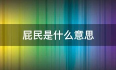 屁民是什么意思 