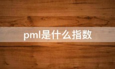 pml是什么指数 